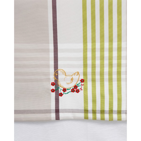 Καρώ Τραβέρσα Κέντημα Πουλάκι 40x180cm Desire Τραβέρσα (40x180cm) Μπεζ