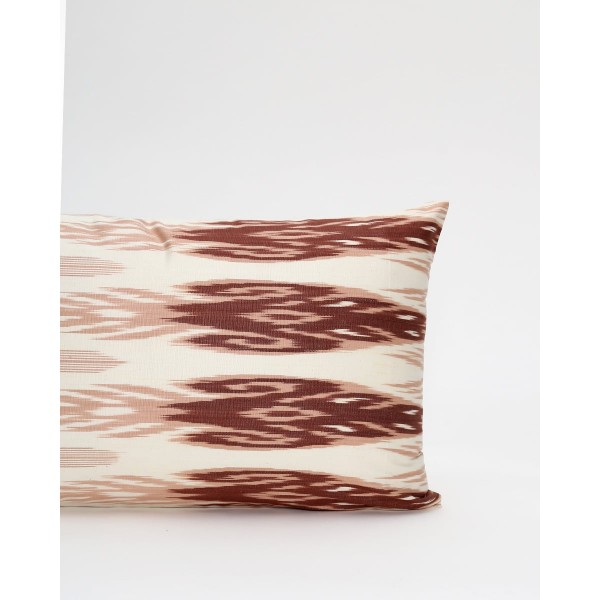 Διακοσμητική Μαξιλαροθήκη Αργαλειού Boho Ikat 35x60cm Καφέ