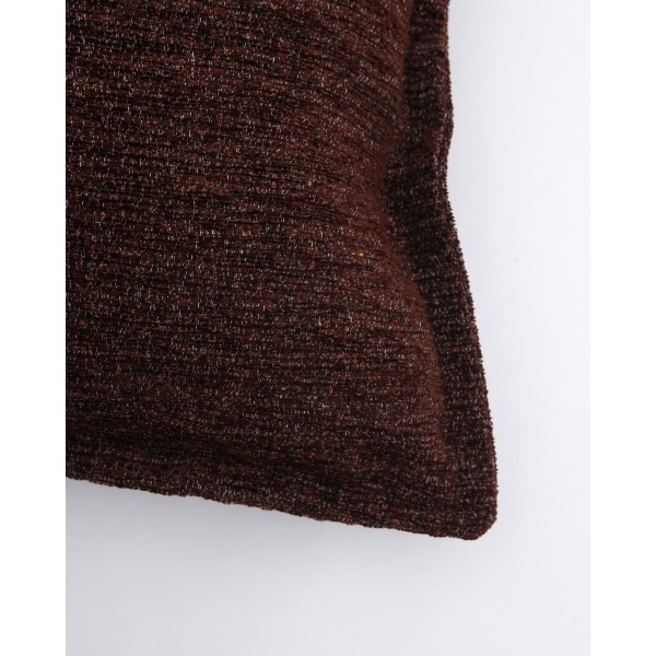 Σενίλ Oxford Διακοσμητική Μαξιλαροθήκη Net σε 8 Αποχρώσεις 40x40 2cm Καφέ