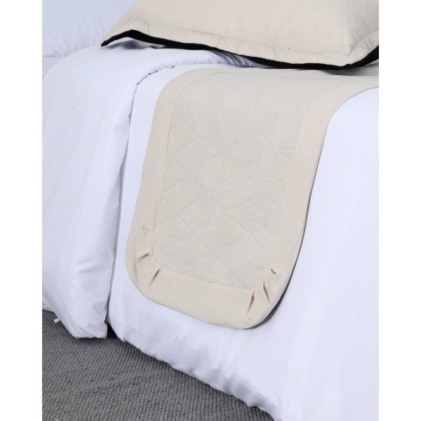 Microsilk Καπιτονέ Δίχρωμη Τραβέρσα με Φραμπαλά Horizon 5 αποχρώσεις Τραβέρσα | 60X240cm Μπεζ