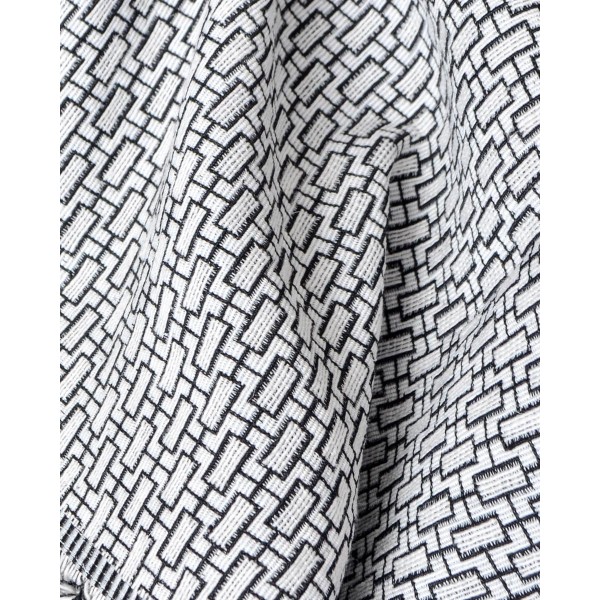 Βαμβακερή Διακοσμητική Oxford Μαξιλαροθήκη σε Γεωμετρικό Σχέδιο Athenian σε 3 Αποχρώσεις 30x45 2cm Ασημί