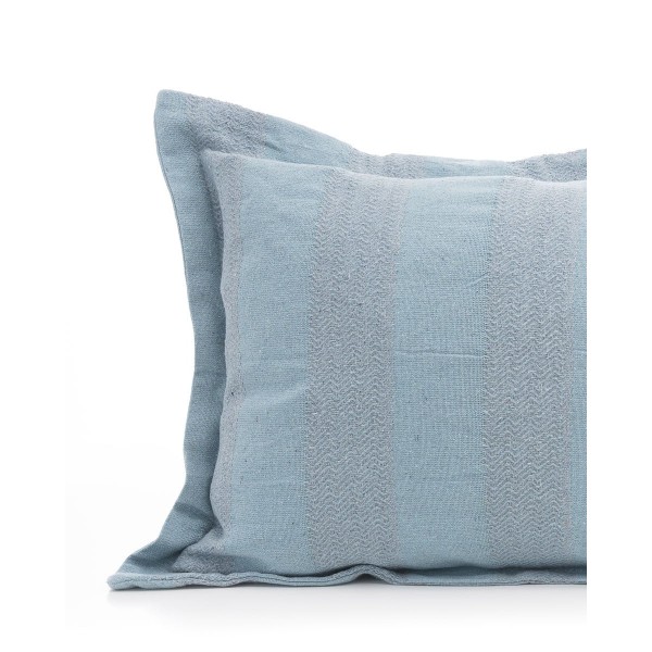 Βαμβακερή Oxford Blue Indigo Μαξιλαροθήκη 50x70+3cm 50x70 3cm Blue Indigo