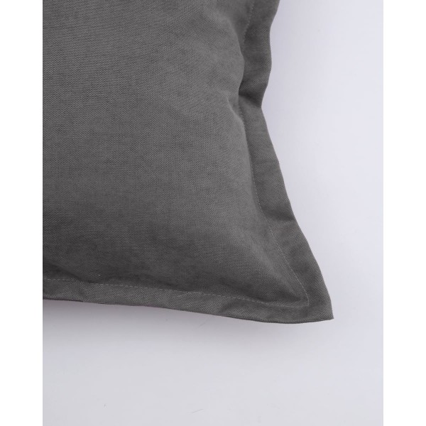 Βελούδινη Διακοσμητική Μαξιλαροθήκη Velvet Suede 52x52+2cm Ανθρακί