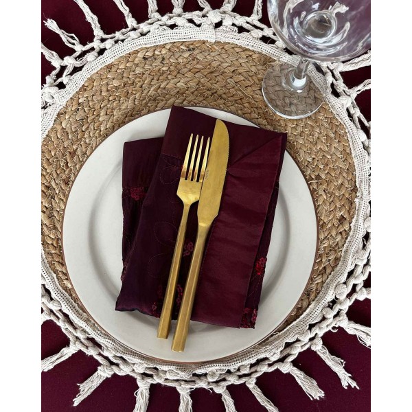 Χριστουγεννιάτικο Κόκκινο Διακοσμητικό Πετσετάκι Κ5 40x40cm 40x40cm Κόκκινο