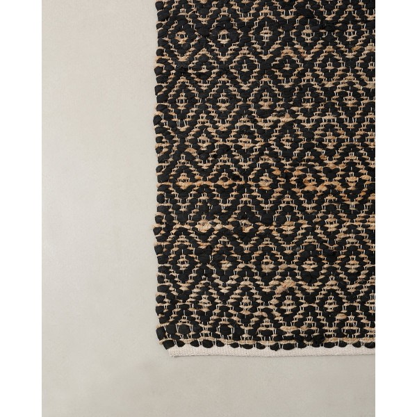 Χαλί Γιούτας Μαύρο Amber 120x180cm Μαύρο