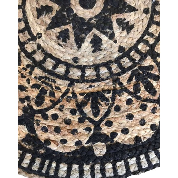 Ψάθα Πλεκτό Οικολογικό Στρογγυλό Χαλί Γιούτας Gimlet Design 2 Φ60cm Διάμετρος 60cm