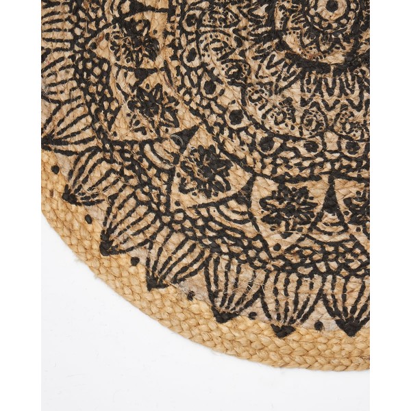 Ψάθα Πλεκτό Οικολογικό Στρογγυλό Χαλί Γιούτας Gimlet Design 7 Φ90cm Διάμετρος 90cm