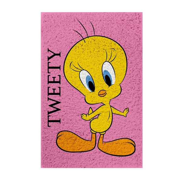 Παιδικό Χαλί Tweety Des.2 Warner Bros σε 2 Διαστάσεις 55x85cm Λιλά