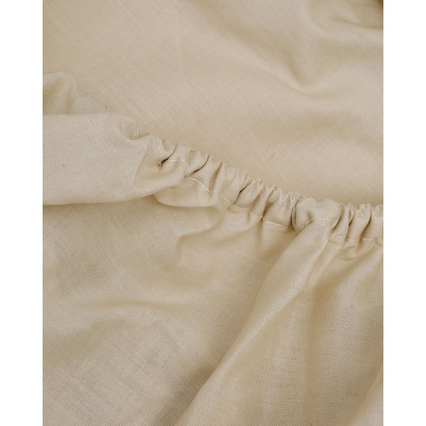 Βαμβακερό Σεντόνι με Λάστιχο Daker Υπέρδιπλη (160x200+32cm) Μπεζ