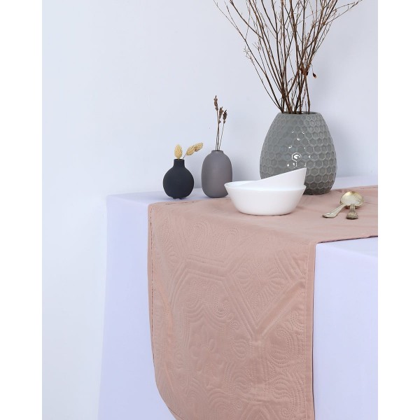 Καπιτονέ Τραβέρσα Κρεβατιού - Τραπεζιού Nomas Τραβέρσα | 50x180cm Σομόν