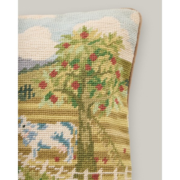 Διακοσμητικό Μαξιλάρι με Κέντημα Goblen Λιβάδι 45x45cm 45x45cm Multi