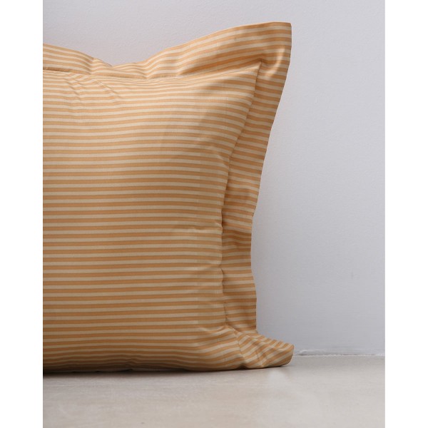 Microsilk Διακοσμητική Ριγέ Μαξιλαροθήκη Rumba σε 3 Αποχρώσεις 2 Διαστάσεις 45x45 5cm Μπεζ Απαλό