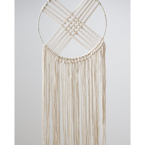 Boho Διακοσμητικό Τοίχου Macrame με Κρόσσια Orion 30x60cm Natural