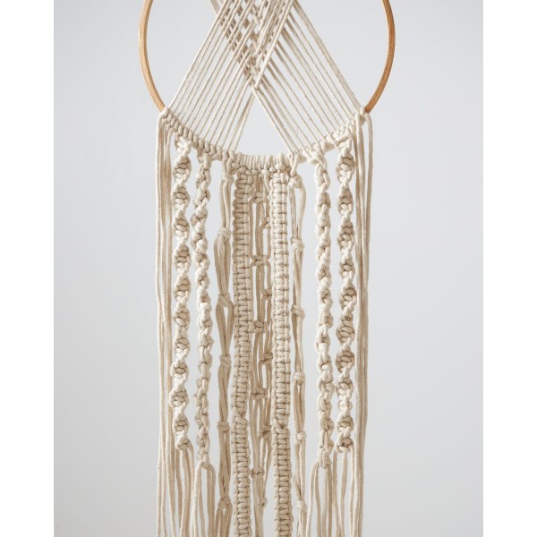 Boho Διακοσμητικό Τοίχου Macrame με Κρόσσια Silas 30x60cm Natural