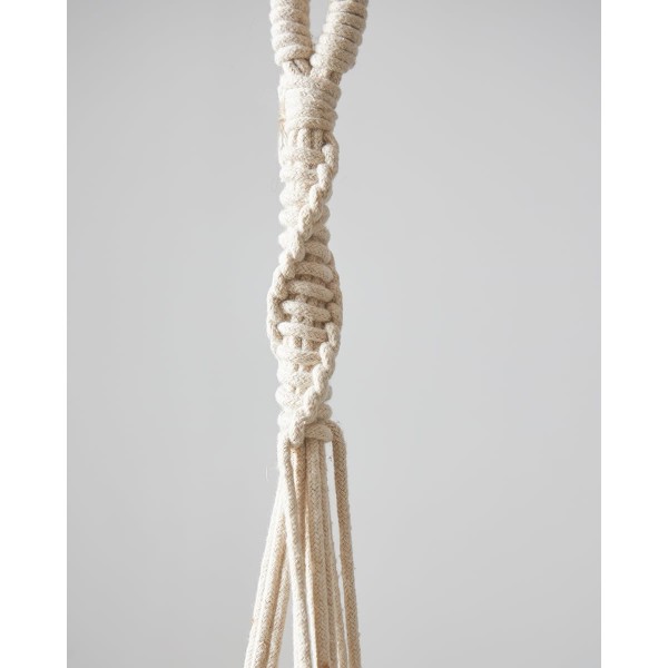 Boho Βαμβακερό Χειροποίητο Macrame Για Γλάστρα Enzo 99cm Μπεζ