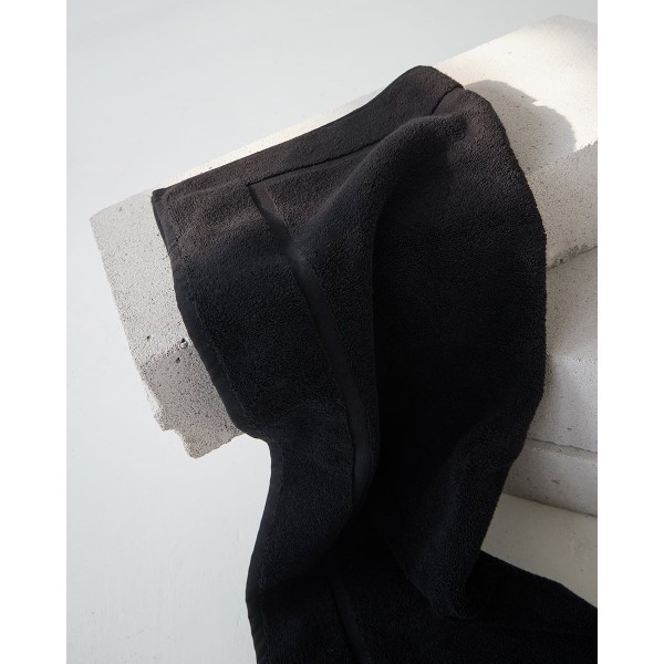 Βαμβακερό Δίκλωνο Μαύρο Πατάκι Μπάνιου Lenox 60x90cm 800gsm 60x90cm Μαύρο