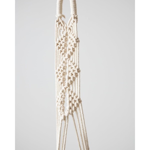 Boho Βαμβακερό Χειροποίητο Macrame Για Γλάστρα Cedar 99cm Μπεζ