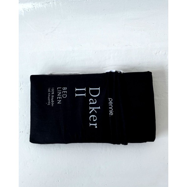 Βαμβακερό Πανωσέντονο Daker II Super Υπέρδιπλη (240x273cm) Μαύρο