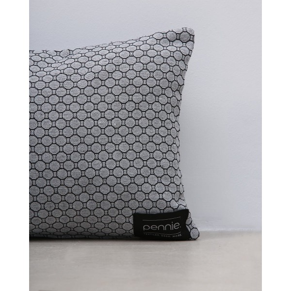 Διακοσμητική μαξιλαροθήκη San Salvador με κυψελωτό σχέδιο 35x45cm Γκρι