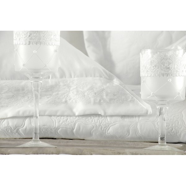 TABITHA - ΣΕΤ ΚΟΥΒΕΡΛΙ ΛΕΥΚΟ ΣΕΤ 3 ΤΕΜΑΧΙΑ (1 235X250, 2 50X70)