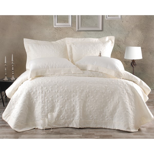 TABITHA - ΣΕΤ ΚΟΥΒΕΡΛΙ ΕΚΡΟΥ ΣΕΤ 3 ΤΕΜΑΧΙΑ (1 235X250, 2 50X70)