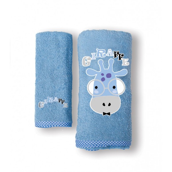 ΣΕΤ ΠΕΤΣΕΤΕΣ 2 ΤΕΜΑΧΙΩΝ BEBE KENTHMA GIRAFFE BLUE