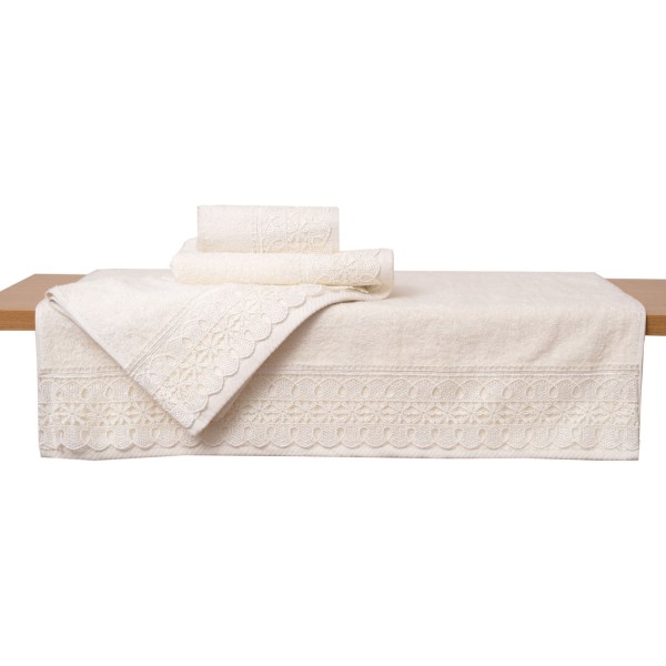 Σετ Σεντόνια Υπέρδιπλα 240x265 με Δανδέλα Νο14 Εκρού