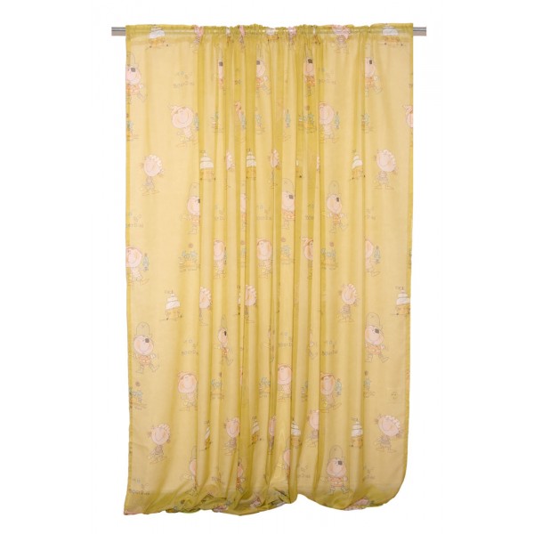 Κουρτίνα με Τρέσα 140x270 Κουρσάροι Λαχανί