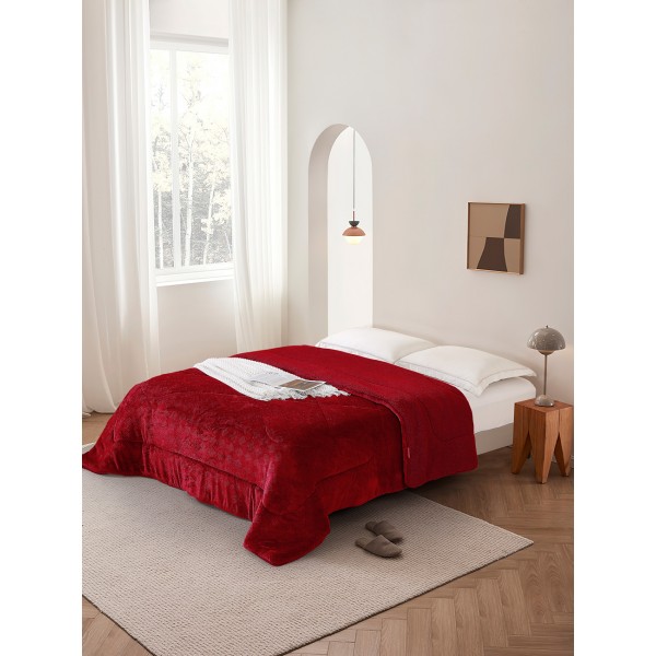 Κουβερτοπάπλωμα Μονό 160x220 Μοντάνα Μπορντώ