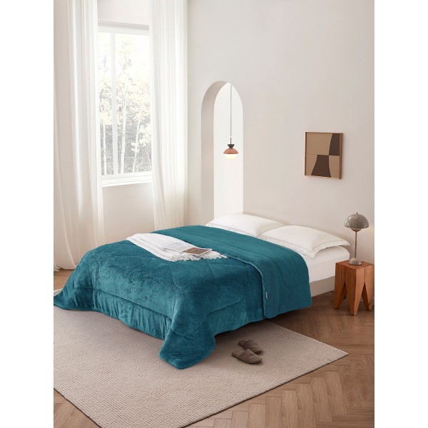 Κουβερτοπάπλωμα Μονό 160x220 Μοντάνα Πετρόλ