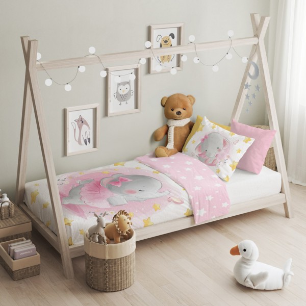 Σετ Παπλωματοθήκη 2 Όψεων Κούνιας 100x135 Τίνα