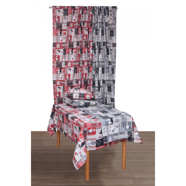 Σετ 2 Τεμ Ράνερ 45x140 Σεφ Κόκκινο