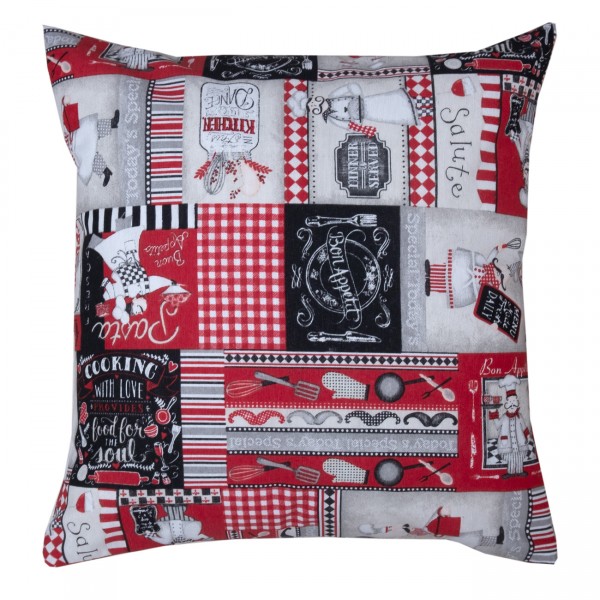 Μαξιλάρι Διακοσμητικό 45x45 Σεφ Κόκκινο