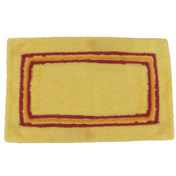 Ταπέτο Μπάνιου 50x80 Stripes Κίτρινο