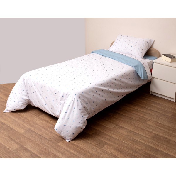 Σετ Πάπλωμα Μονό 160x240 Ίκαρος Σιέλ