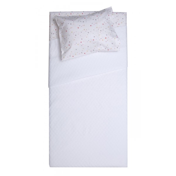 Κουβέρτα Polycotton Αγκαλιάς 80x115 Δήλος Λευκό