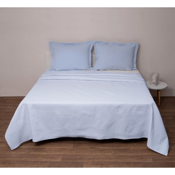 Κουβέρτα Polycotton Ημίδιπλη 170x260 Δήλος Σιέλ