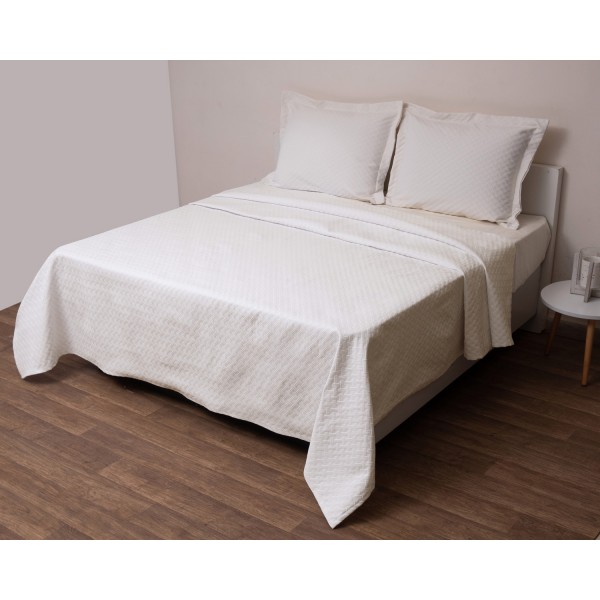 Κουβέρτα Polycotton Υπέρδιπλη 230x270 Δήλος Εκρού