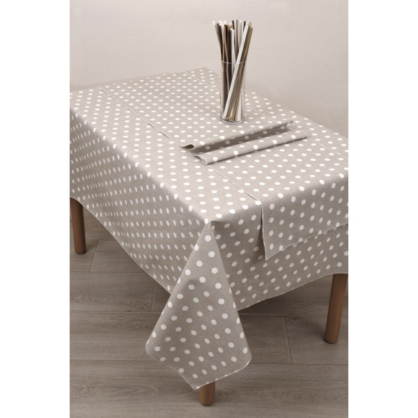 Τραπεζομάντηλο Αλέκιαστο 140x220 Βίκυ Μπεζ