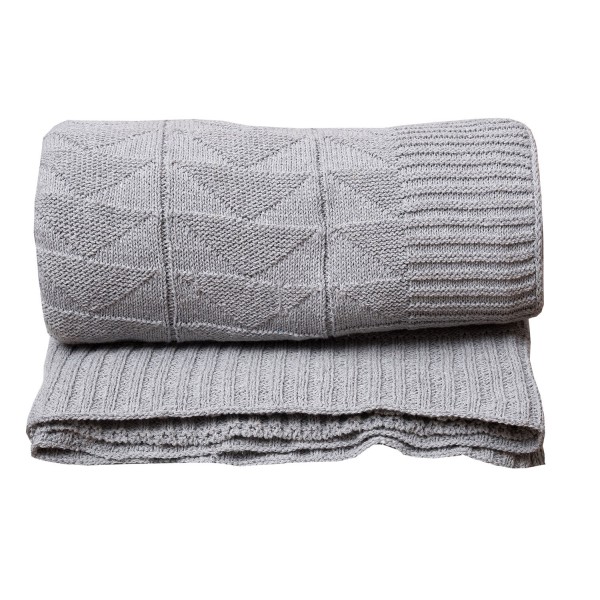 Κουβέρτα Πλεκτή Κούνιας 125x170 Νόλαν Γκρι