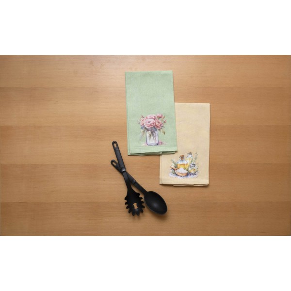 Σετ 2 Τεμ Ποτηρόπανα Τυπωτά 45x65 559