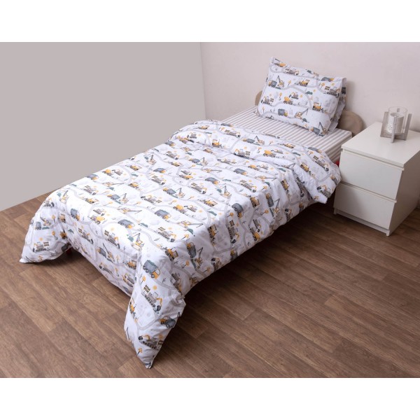 Σετ Παπλωματοθήκη Μονή 160x240 Τρακ