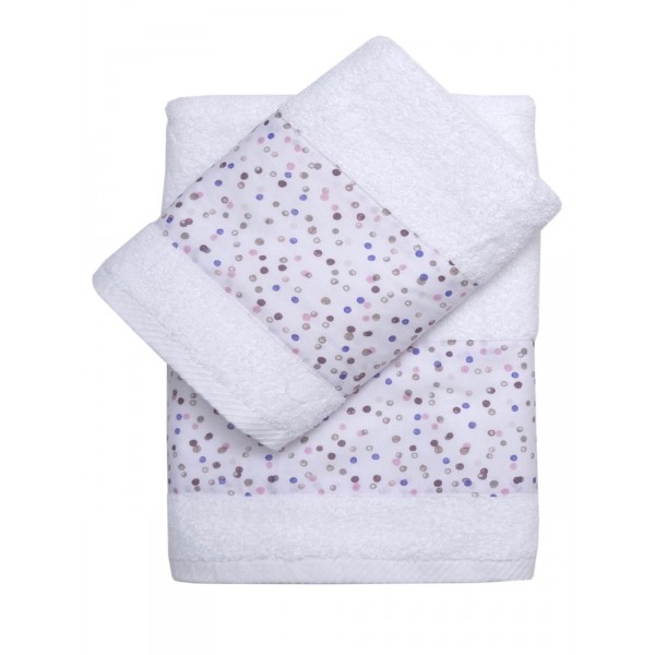 Σετ 2 Τεμ Πετσέτες 50x80, 70x130 με Φάσα Νίνα Ροζ σε Κουτί Δώρου