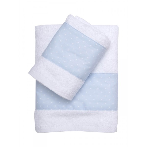 Σετ 2 Τεμ Πετσέτες 50x80, 70x130 με Φάσα Ρόμπιν Σιέλ σε Κουτί Δώρου