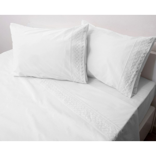 Ζεύγος Μαξιλαροθήκες 50x70 με Δανδέλα Νο3 Λευκό