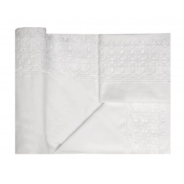 Ζεύγος Μαξιλαροθήκες 50x70 με Δανδέλα Νο4 Λευκό