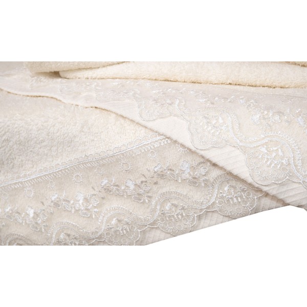 Ζεύγος Μαξιλαροθήκες 50x70 με Δανδέλα Νο6 Εκρού