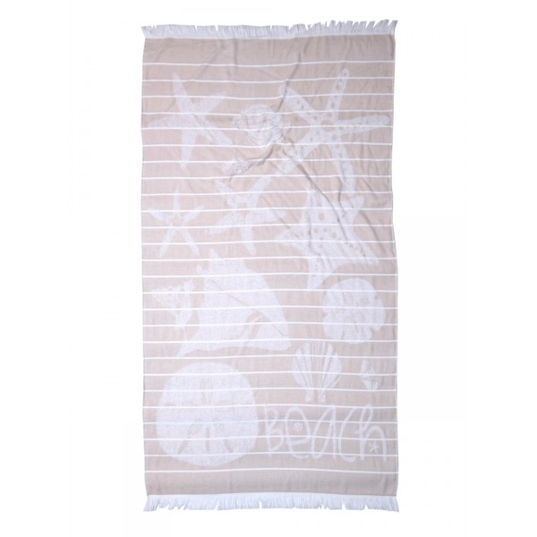 Πετσέτα Θαλάσσης 90x170 Sifnos 1 Beige