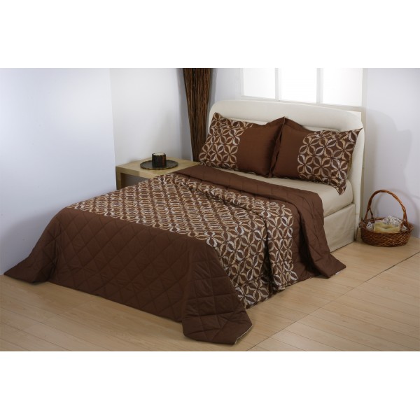 Σετ Παπλωματοθήκη Μονή 160x240 Chic Παρίσι Σοκολά