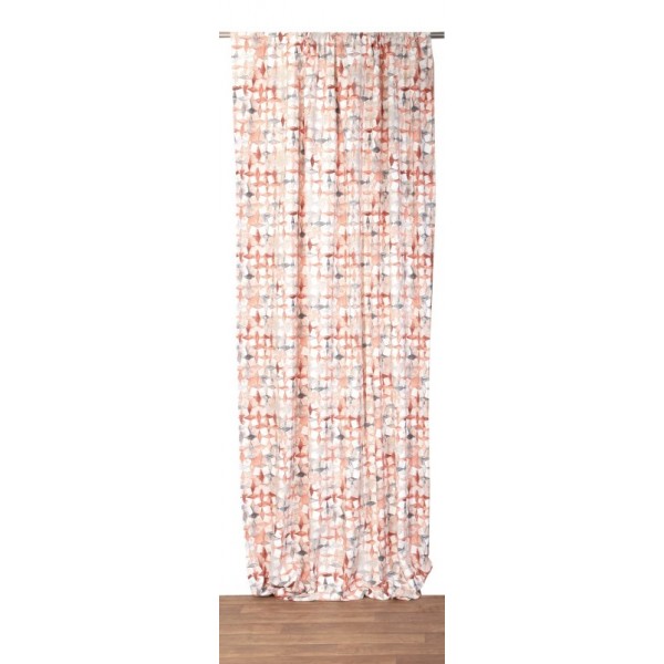 Κουρτίνα με Τρέσα 140x270 Rubic 1 Blush Pink